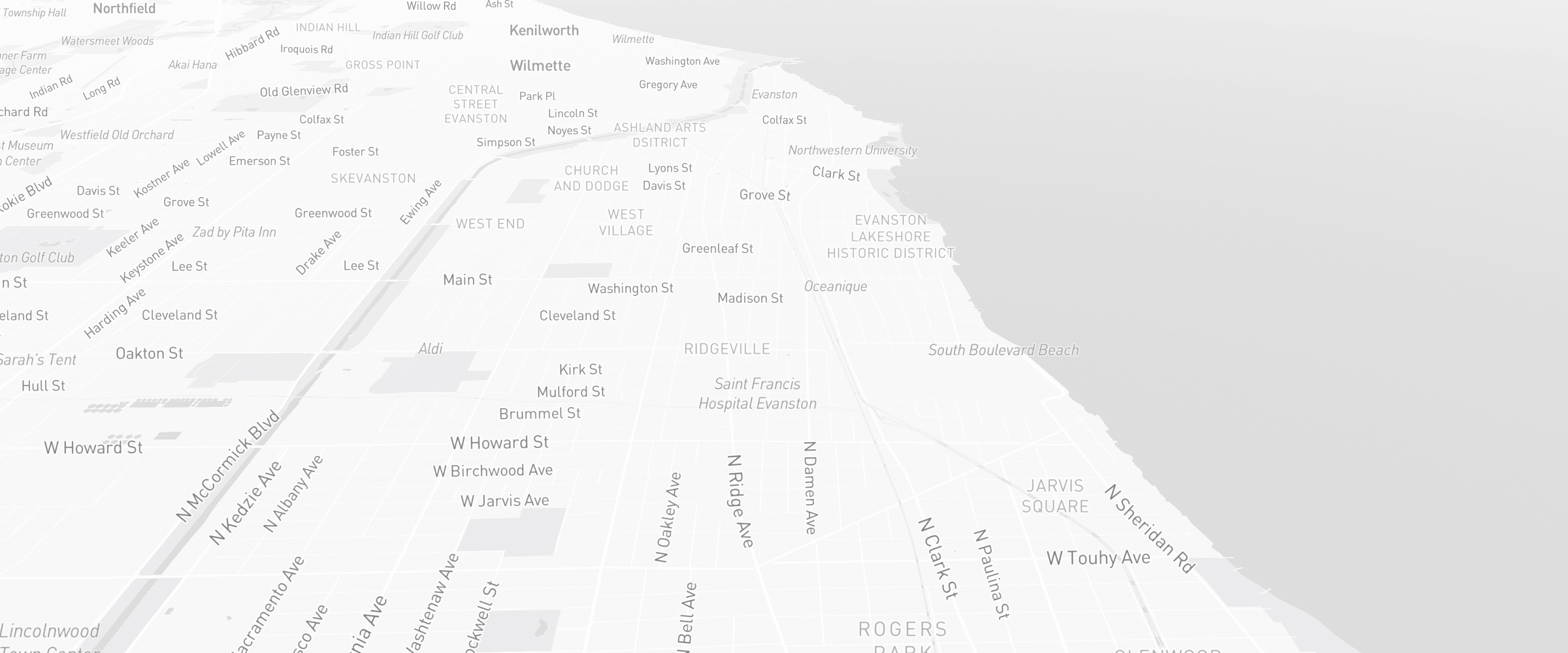 Neighborhood map of Evanston, IL — the area served by Life Insurance Agents of Evanston Group
